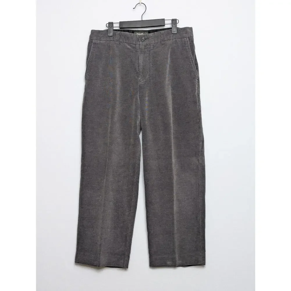 Vintage Eddie Bauer‎ Gray Textured Classic Fit Pants Size 33